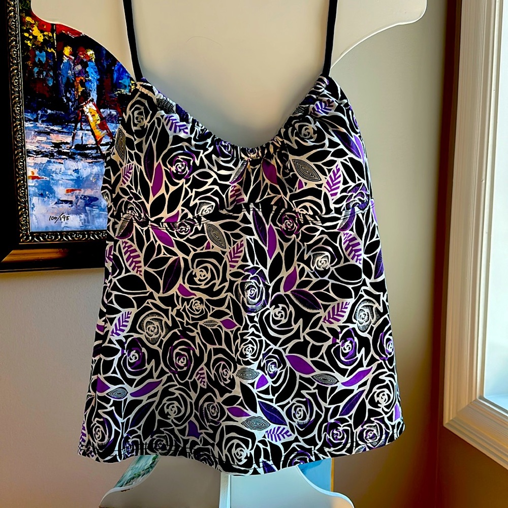 Swim Tankini Top w/2 Bottoms Size Large